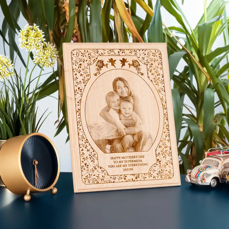 Custom Wooden Photo as Mother's Day Gift for Mom