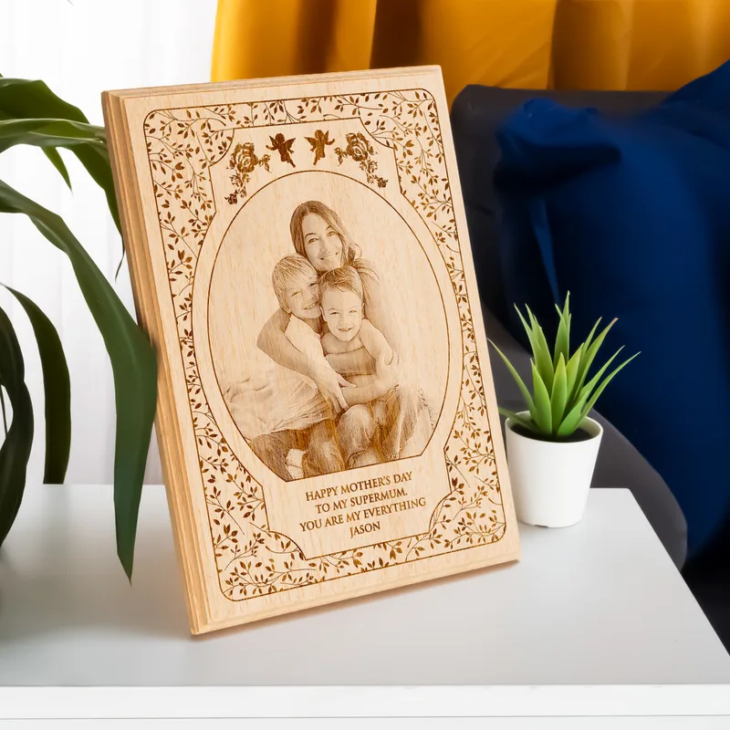 Custom Wooden Photo as Mother's Day Gift for Mom