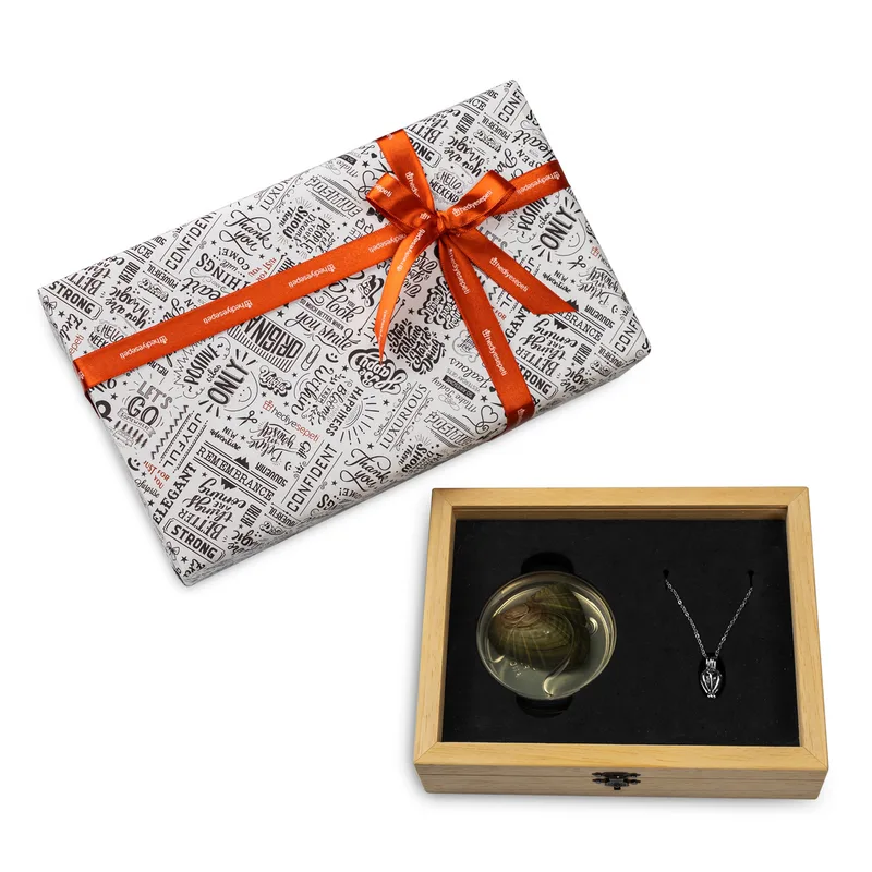 Mother's Day Necklace with Message - Real Pearl Necklace Wooden Gift Box