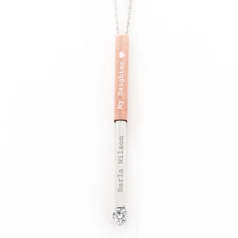 Personalised Silver Necklace with Child's Name for Mum