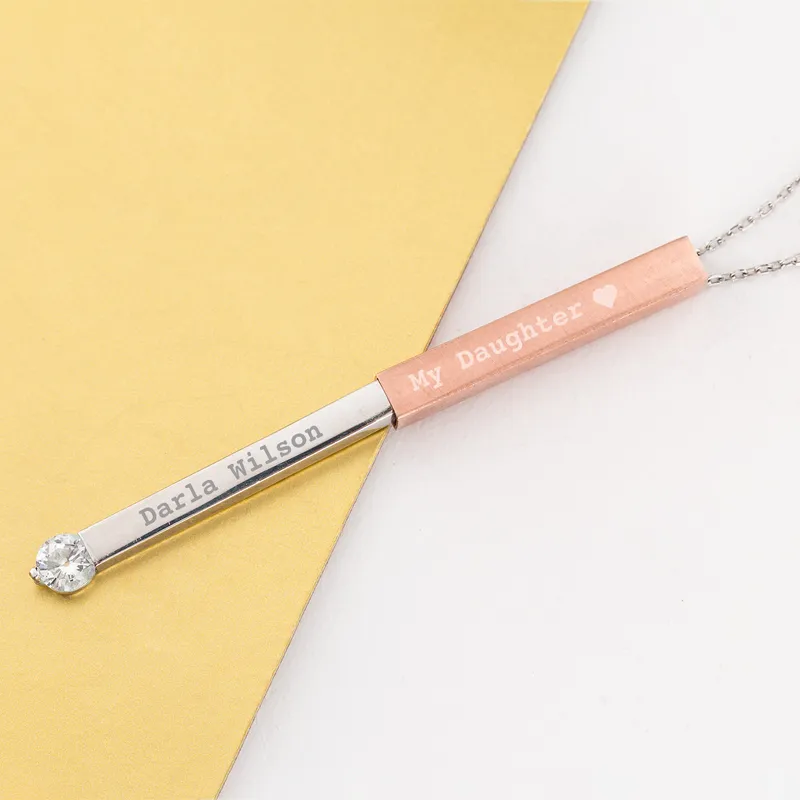 Personalised Silver Necklace with Child's Name for Mum