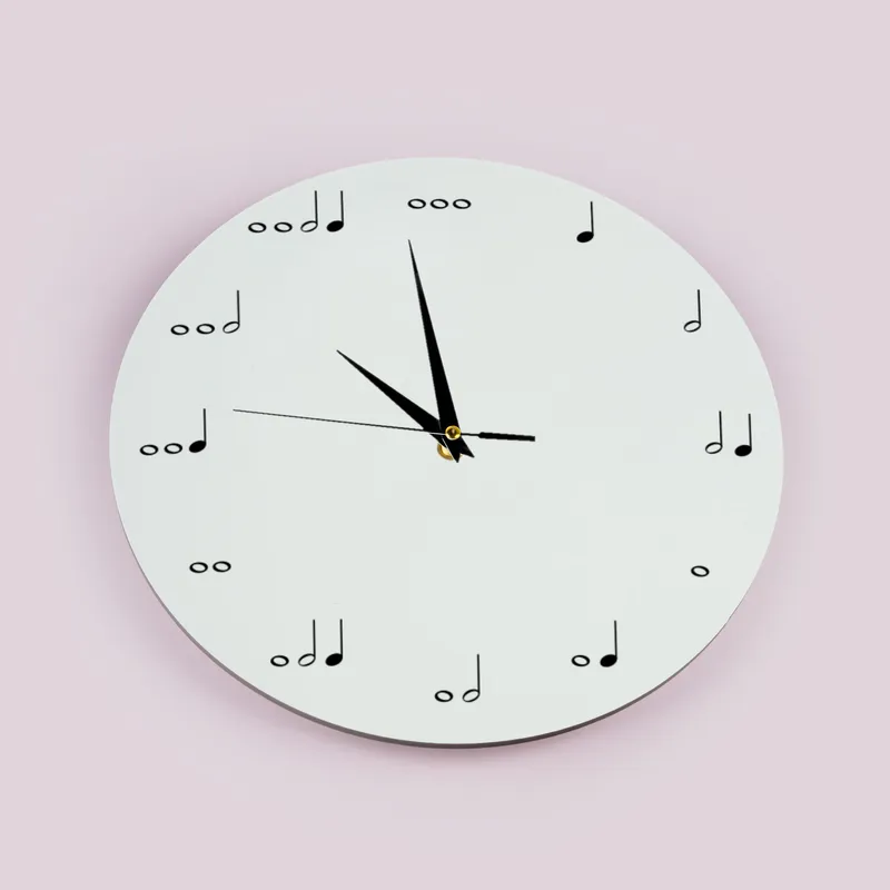 Music Lover's Wall Clock with Elegant Note Design for Home Decor