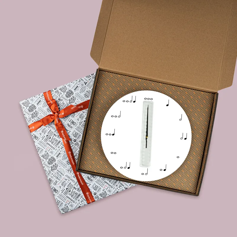 Music Lover's Wall Clock with Elegant Note Design for Home Decor