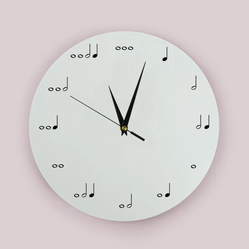 Music Lover's Wall Clock with Elegant Note Design for Home Decor