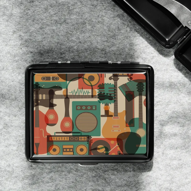 Musical Instrument Design Cigarette Case
