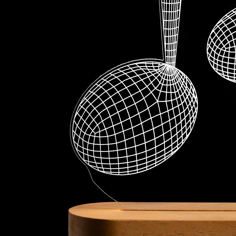 Musical Note Design LED Lamp