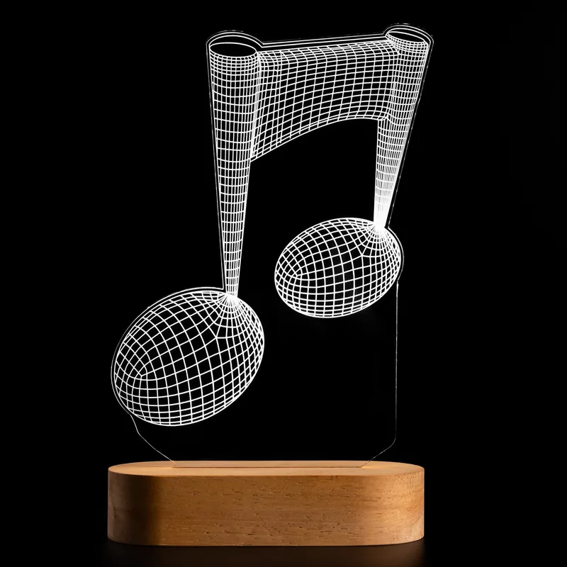 Musical Note Design LED Lamp