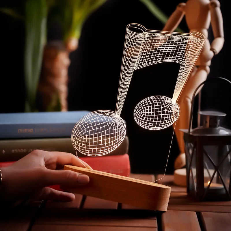 Musical Note Design LED Lamp