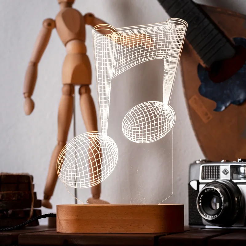 Musical Note Design LED Lamp