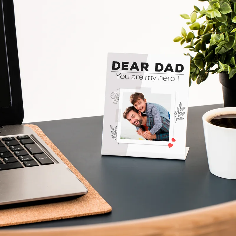 My Hero Design Father's Day Gift Metal Picture Frame