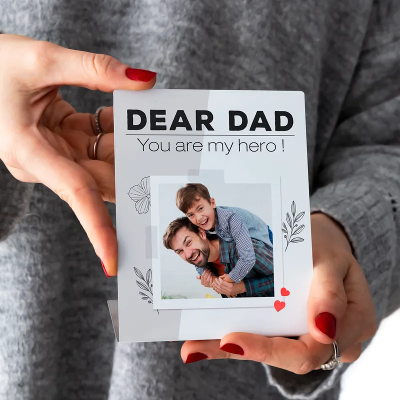 My Hero Design Father's Day Gift Metal Picture Frame