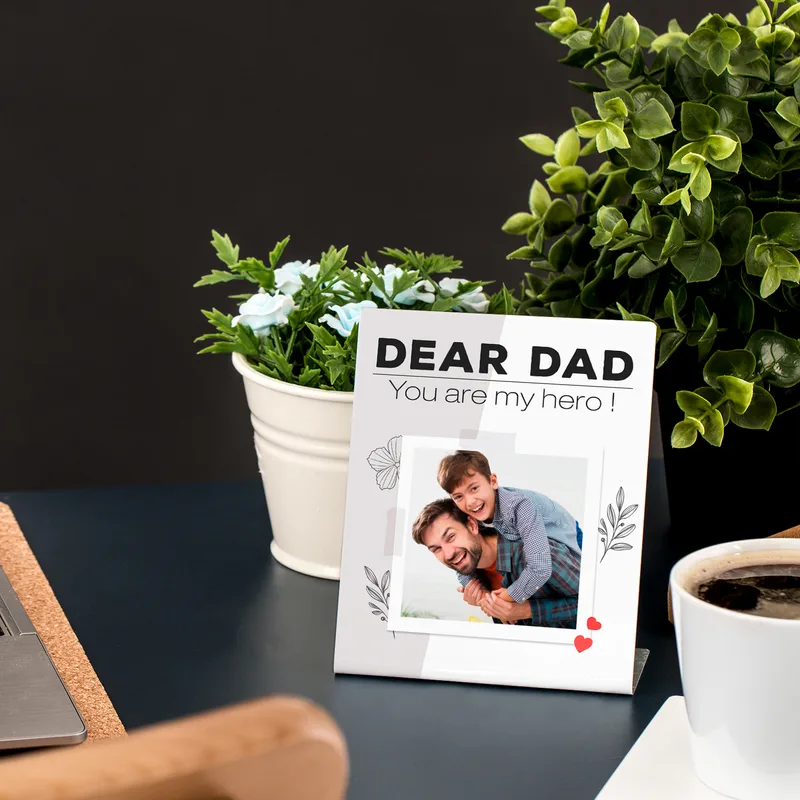 My Hero Design Father's Day Gift Metal Picture Frame