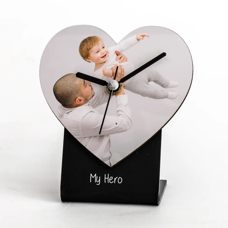 My Hero Desk Clock with Photo