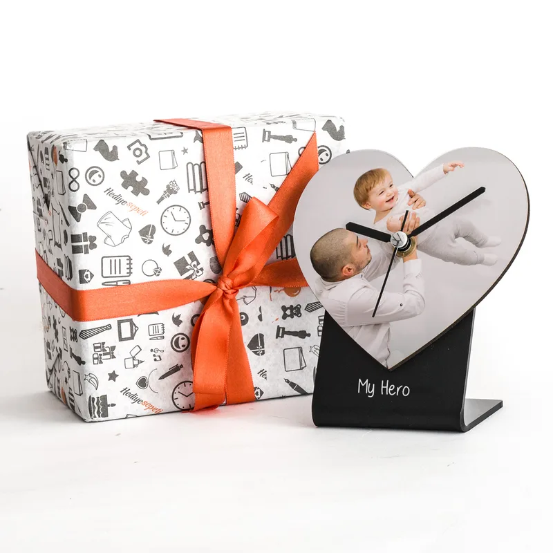 My Hero Desk Clock with Photo