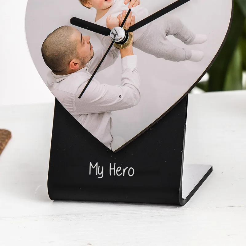 My Hero Desk Clock with Photo