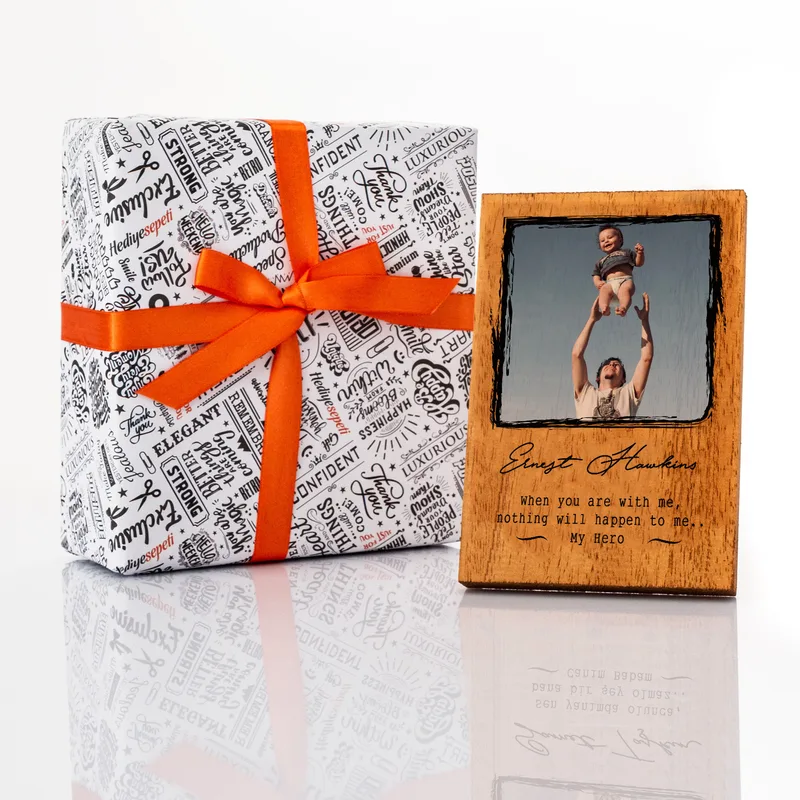 My Hero Father Gift for Dad Solid Wooden Decorative Frame