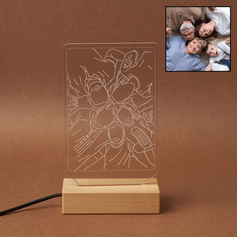 My Infinite Lines – Personalized Line Art 3D Lamp