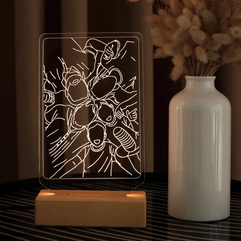 My Infinite Lines – Personalized Line Art 3D Lamp