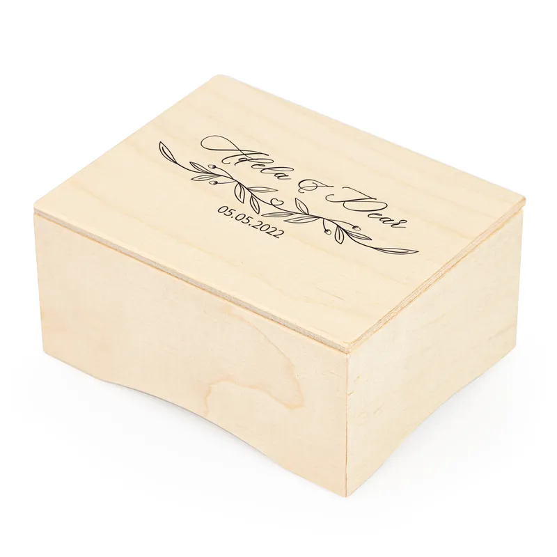 Name and Date Personalized Wooden Music Box