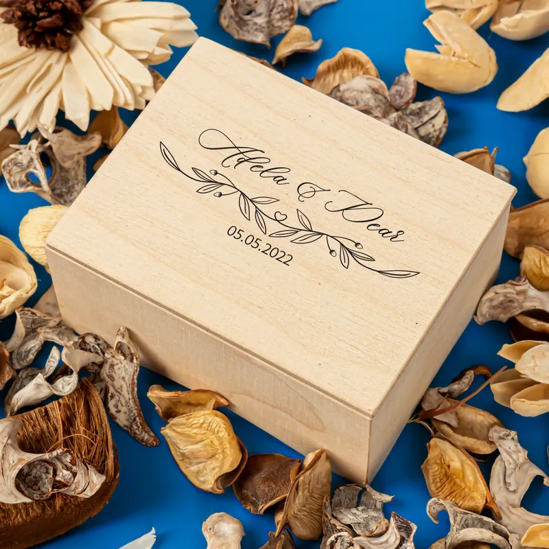 Name and Date Personalized Wooden Music Box