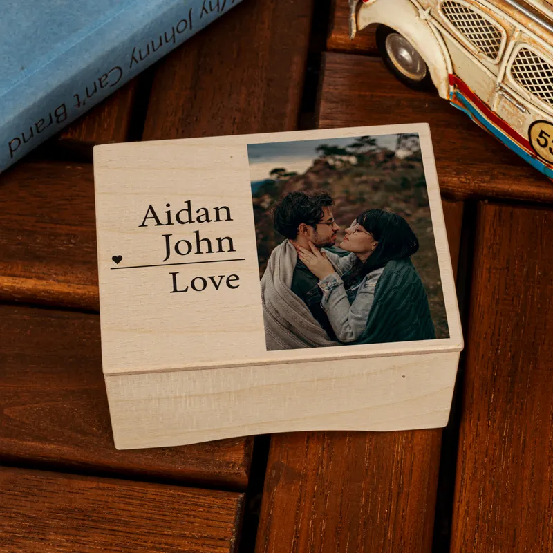 Name and Photo Personalized Wooden Music Box