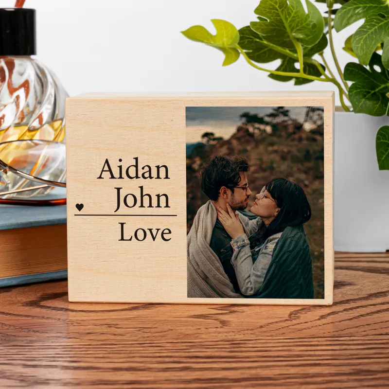 Name and Photo Personalized Wooden Music Box