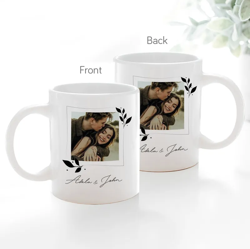 Name and Photo Printed Porcelain Coffee Mug
