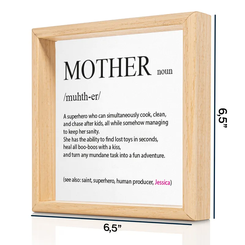 Name Special Father-Mother-Son Designed 3-Piece Concept Mini Table Set