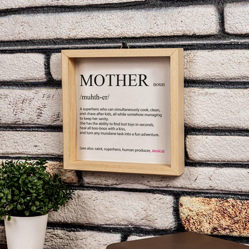 Name Special Father-Mother-Son Designed 3-Piece Concept Mini Table Set