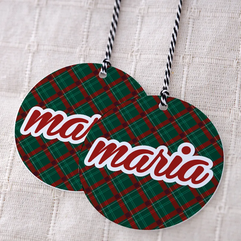 Name Written Pine Tree Ornament
