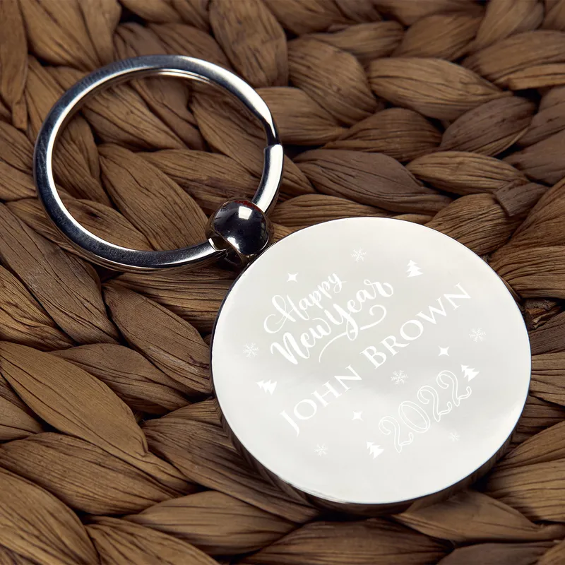 New Year Designed Name Written 50 Year Calendar Keychain