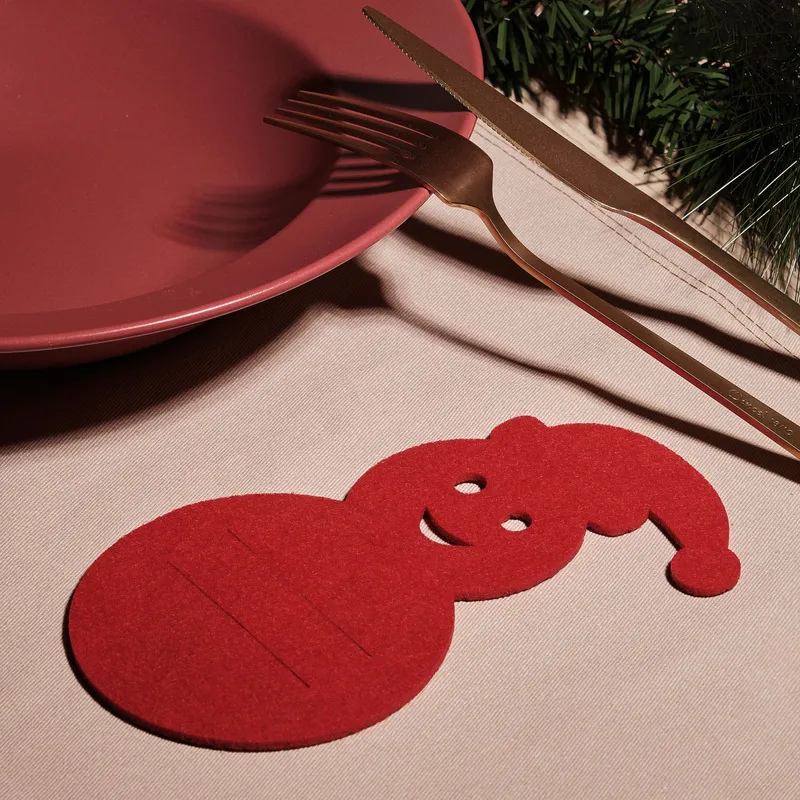 New Year's Snowman 4-Piece Serving Set for Holiday Dining