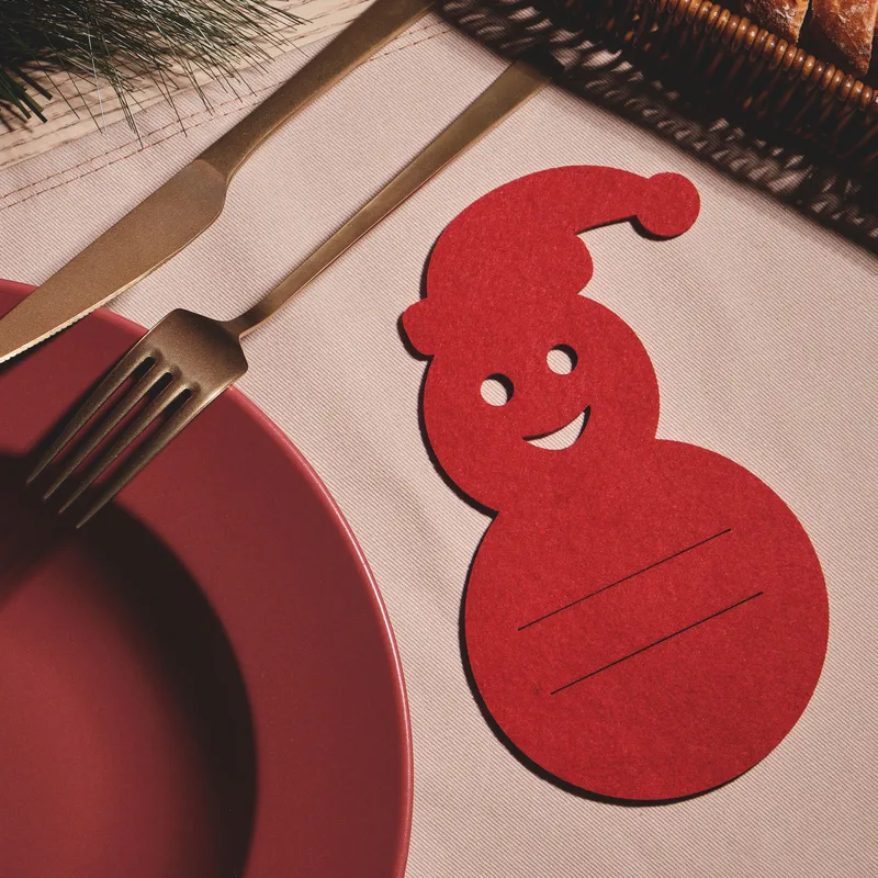 New Year's Snowman 4-Piece Serving Set for Holiday Dining