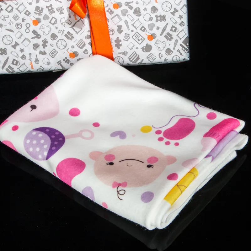 Personalised Baby Girl Monthly Milestone Blanket for Newborn Photos