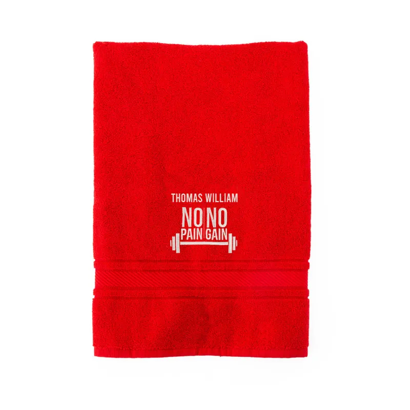 No Pain No Gain Design Personalized Sports Towel With Name