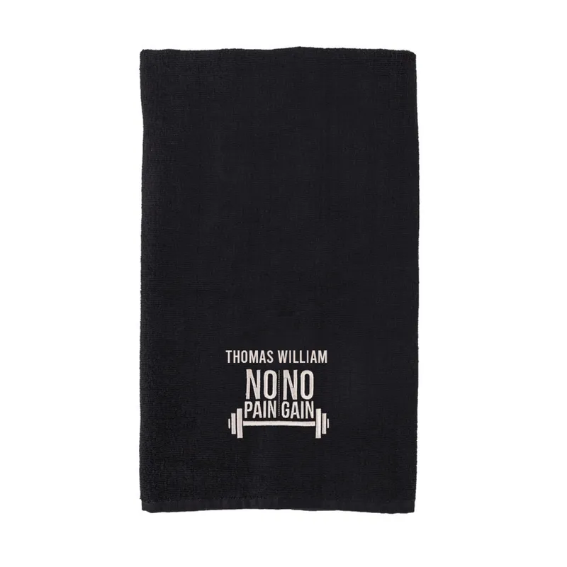 No Pain No Gain Design Personalized Sports Towel With Name
