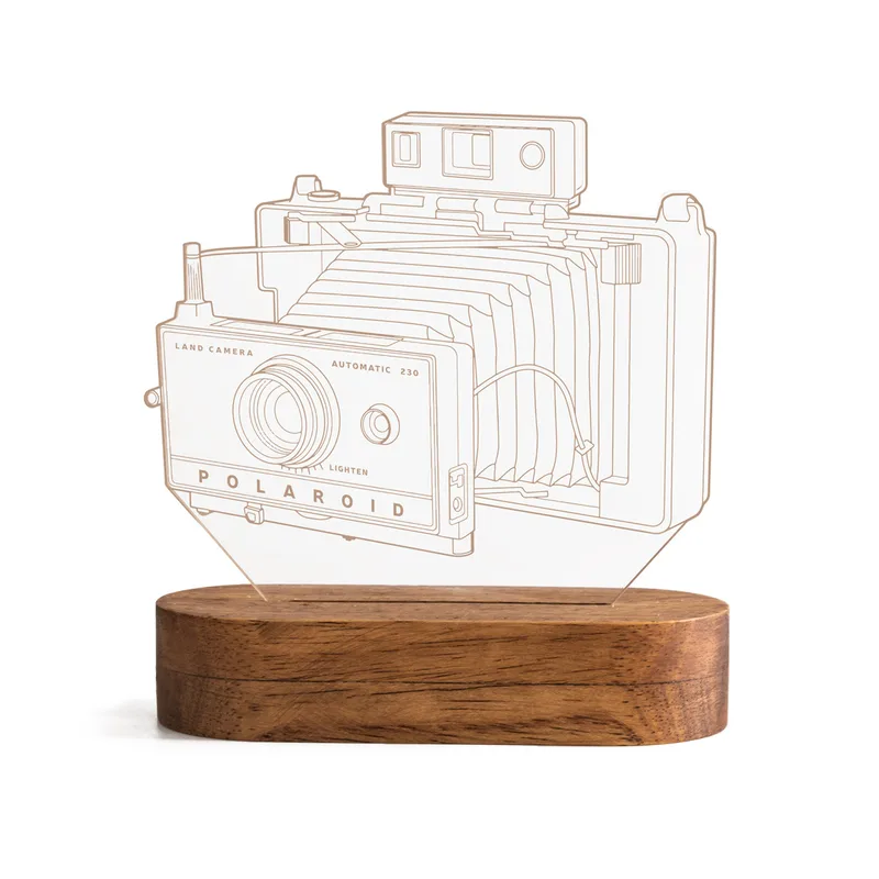 Vintage Camera 3D LED Lamp for Photography Lovers