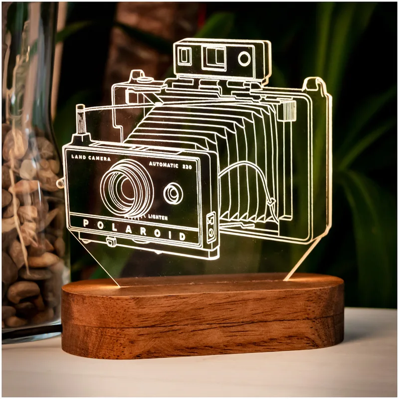 Vintage Camera 3D LED Lamp for Photography Lovers
