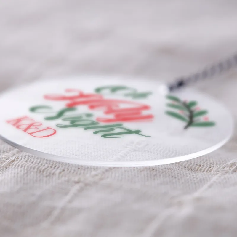 Oh Holy Night! Personalized Christmas Ornament with Initials