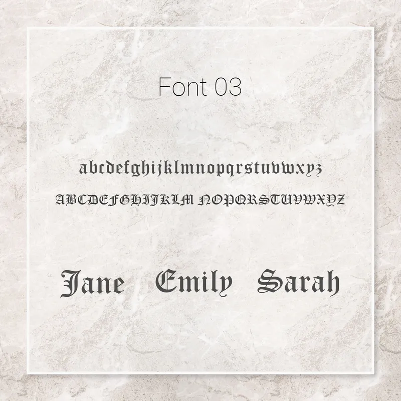 Old English Font Silver Name Necklace