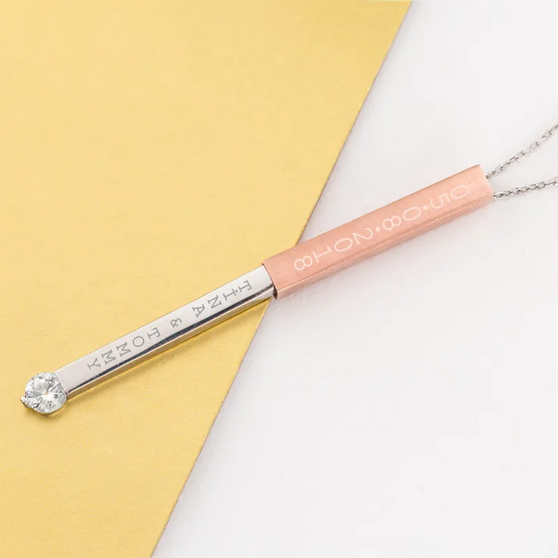 Open Bar Silver Necklace with Secret Name