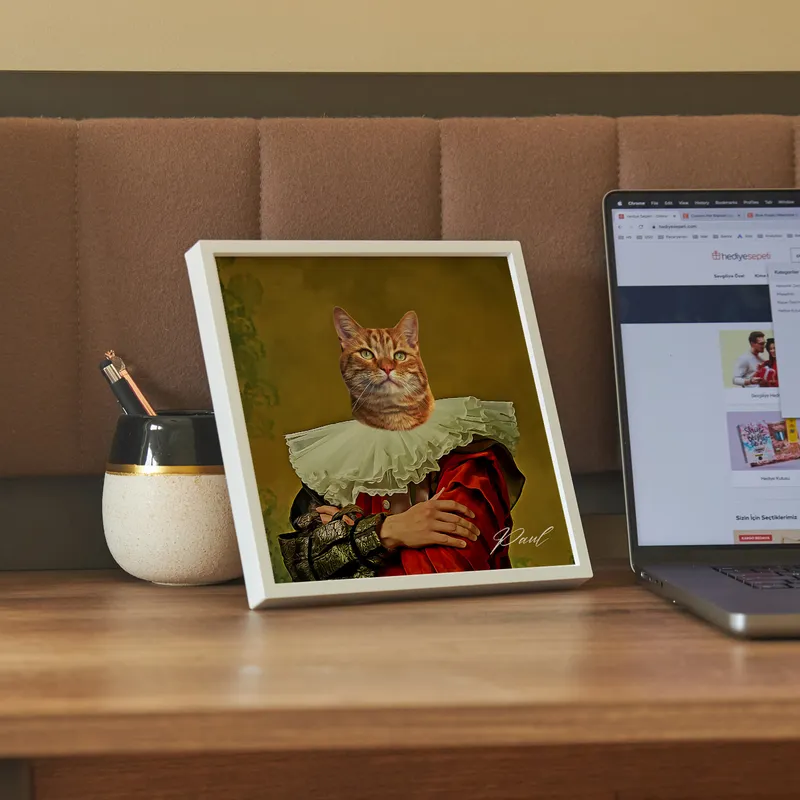 Painting Design Square White Photo Frame