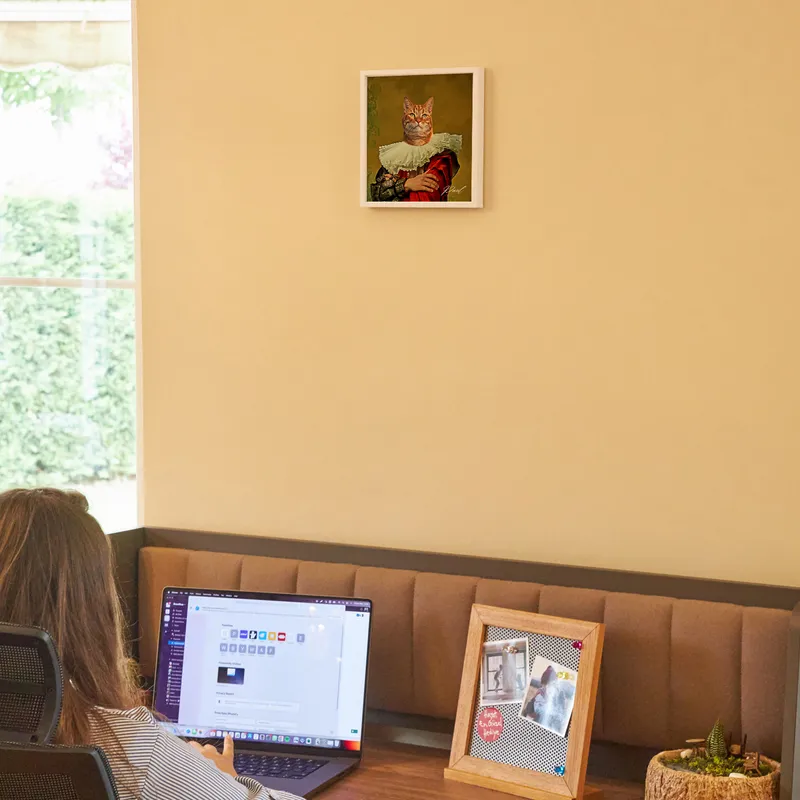 Painting Design Square White Photo Frame