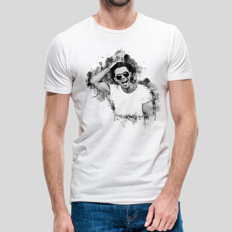 Personalised Pencil Sketch Photo T-Shirt for Special Occasions