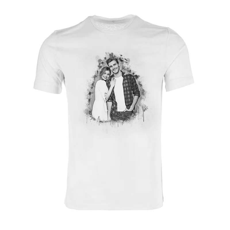 Personalised Pencil Sketch Photo T-Shirt for Special Occasions