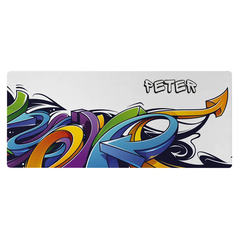 Personalised Graffiti Gaming Mousepad 70x30 cm
