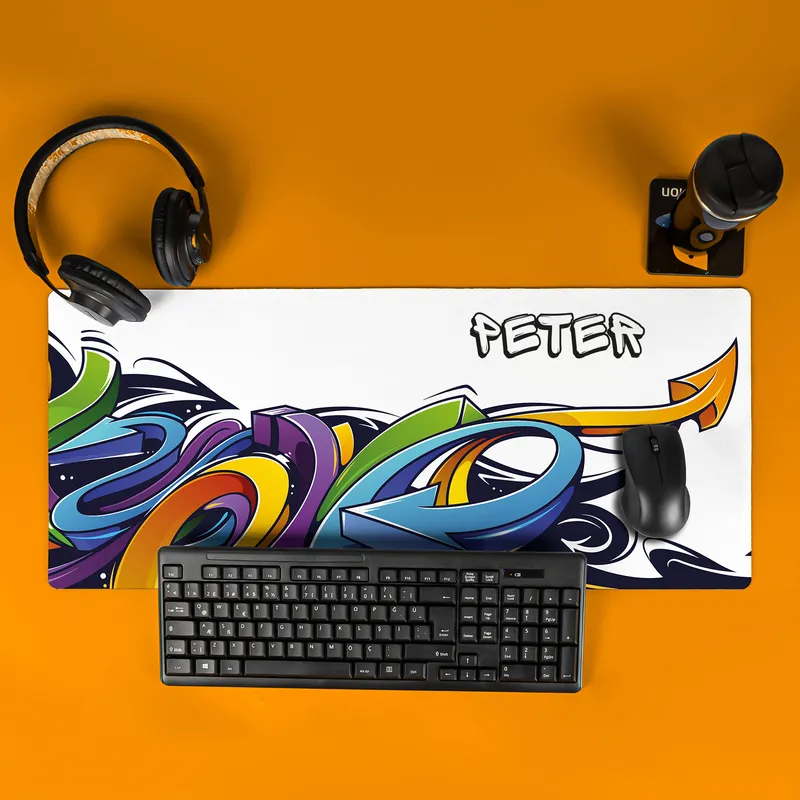 Personalised Graffiti Gaming Mousepad 70x30 cm