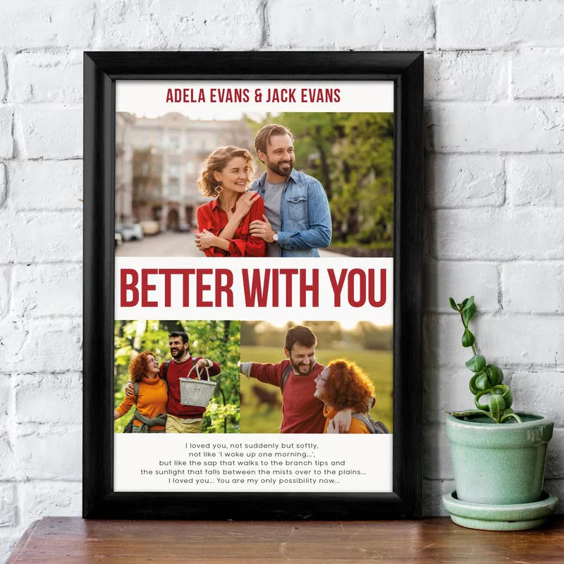 Personalised Framed Love Film Poster