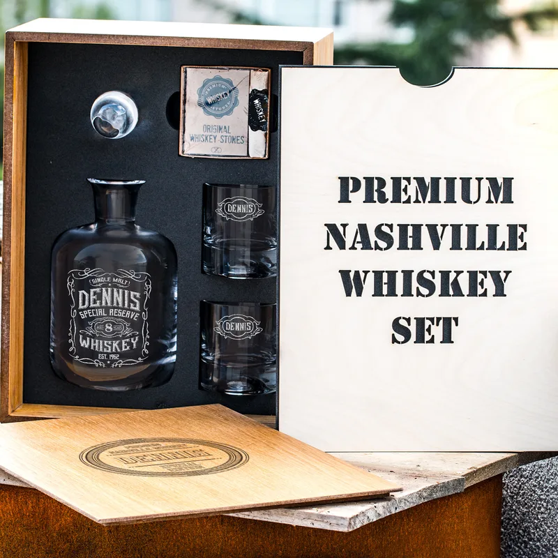 Personalised Gifts for Dad Nashville Custom Whiskey Set