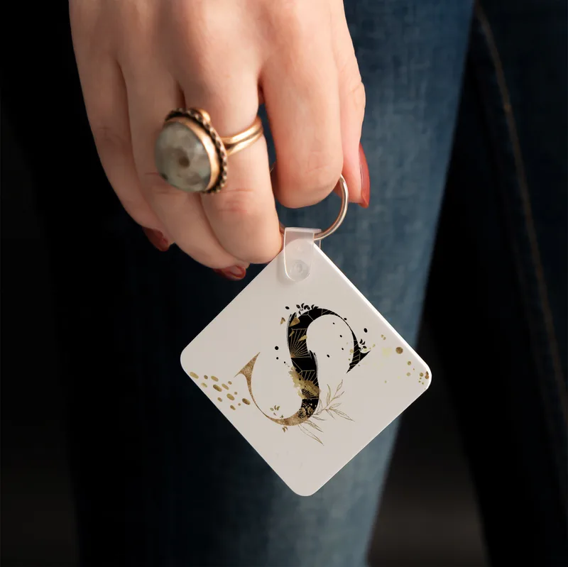 Personalised Initial Designed Gift Keychain